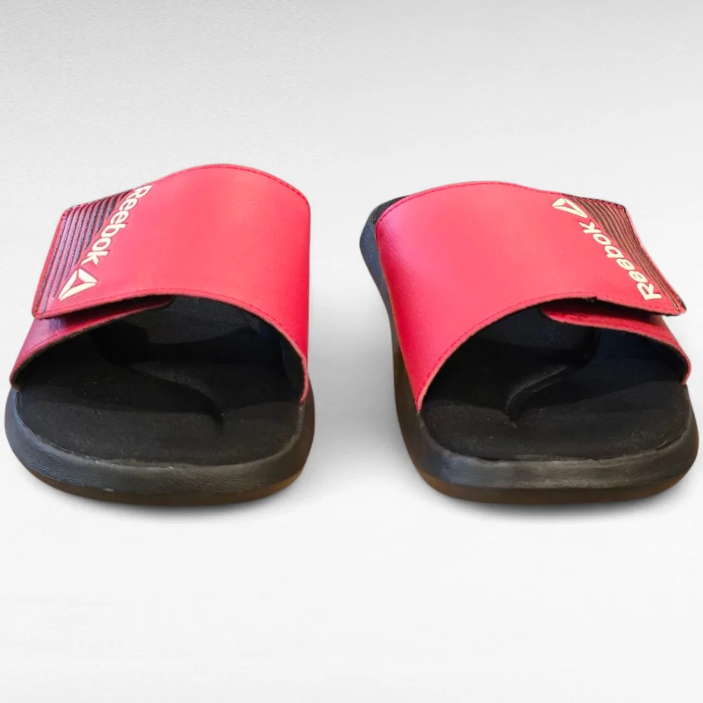 Reebok Men's Comfort Slides Red and Black Size 7
